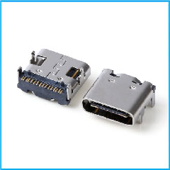 TYPE-C 母座 16P 四脚插引脚SMT
